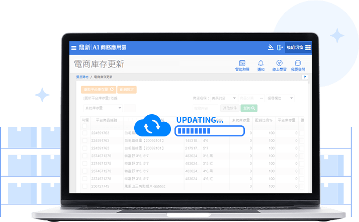 電商庫存自動更新